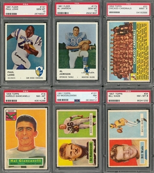 1956-1961 Topps and Fleer Football Graded Collection (10) Including PSA GEM MT 10 Examples